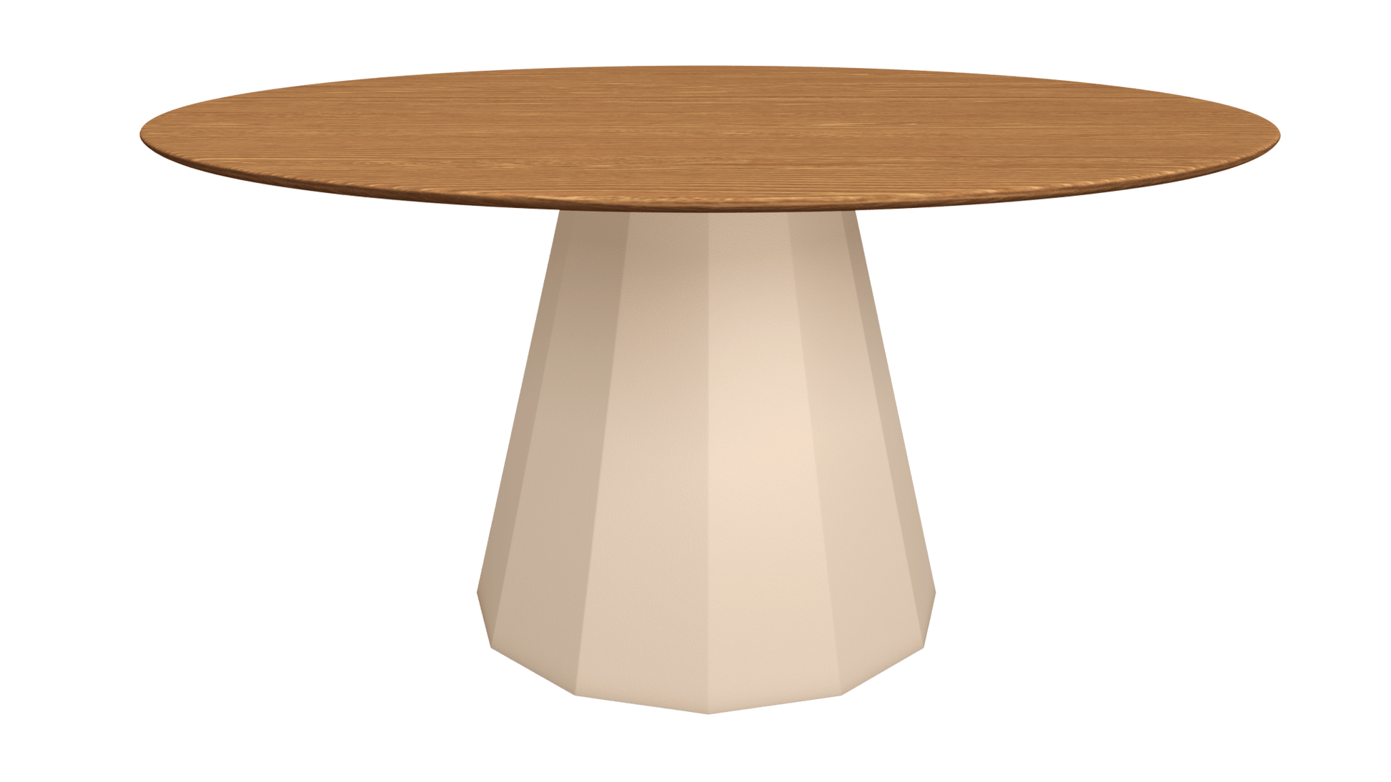 Table ronde en bois avec pied conique en métal Ø150cm Ankara - MATIÈRE GRISE - La Maison MilanaiseTABLERONDEANKARA150METALBOISEggshell 161