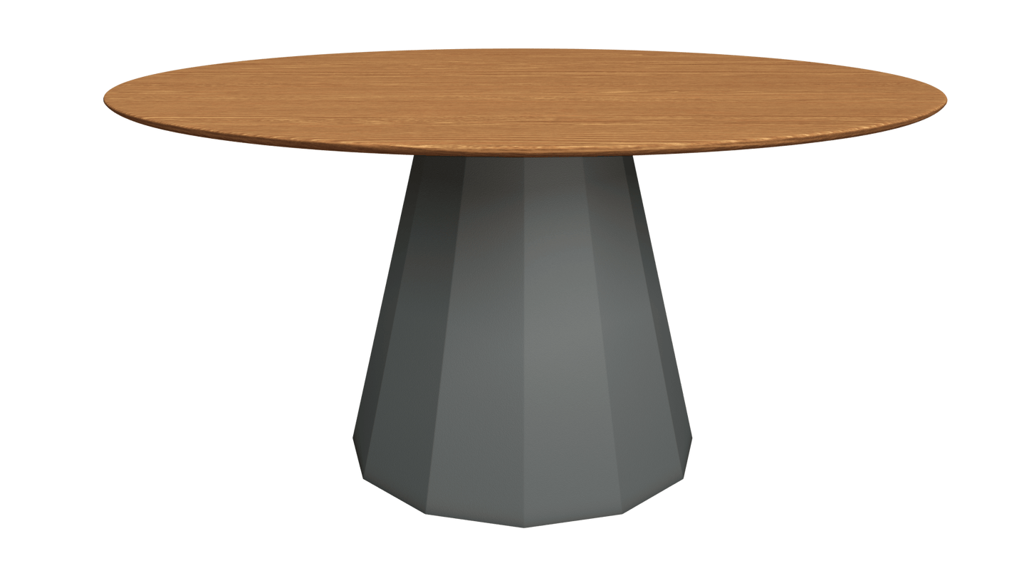 Table ronde en bois avec pied conique en métal Ø150cm Ankara - MATIÈRE GRISE - La Maison MilanaiseTABLERONDEANKARA150METALBOISOrage 221