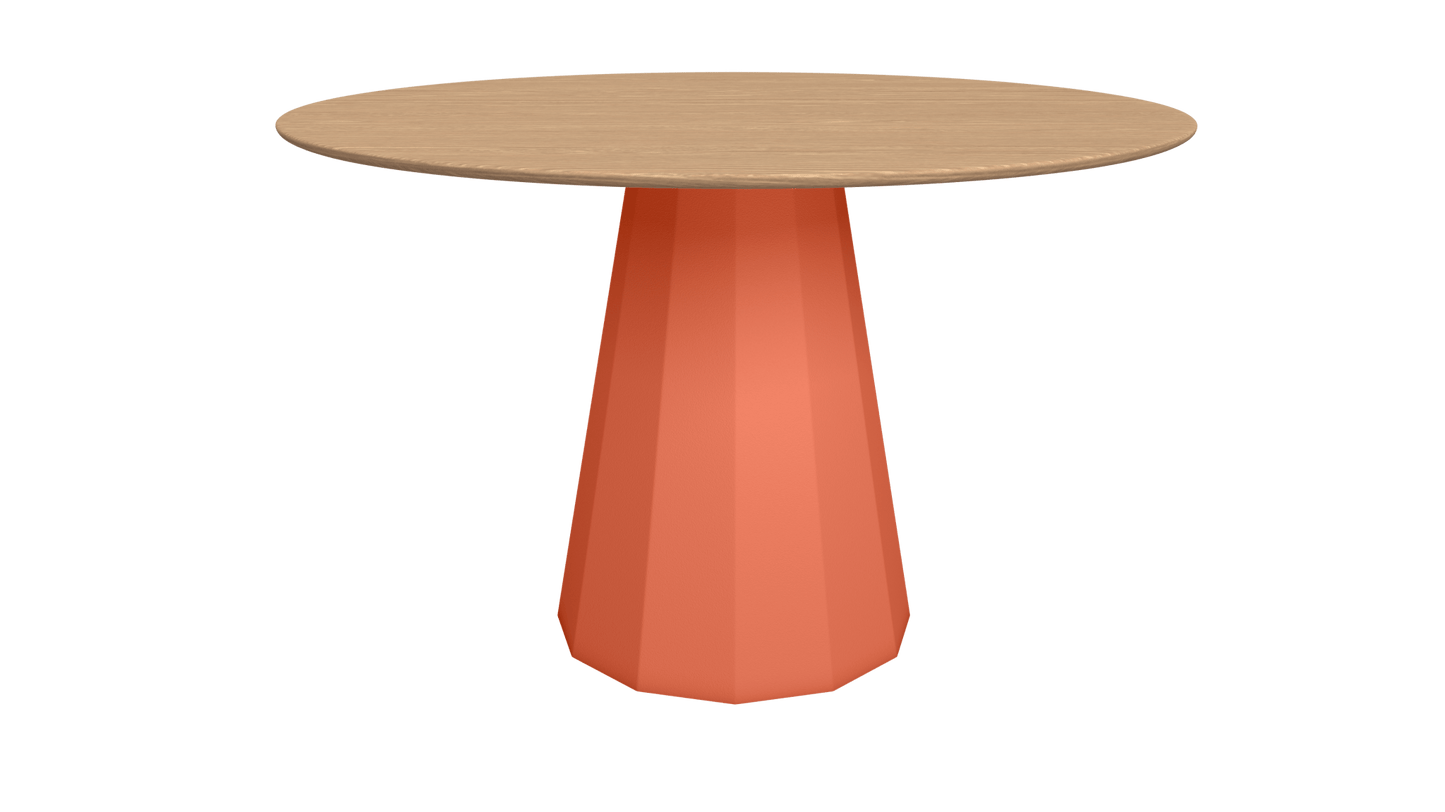 Table ronde en bois avec pied conique en métal Ø80cm ou Ø120cm Ankara - MATIÈRE GRISE - La Maison MilanaiseTABLEANKARAMETALBOISOrange givré 144Ø80cm