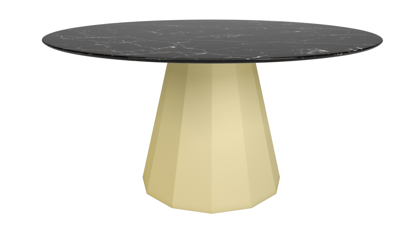 Table ronde en marbre avec pied conique en métal Ø150cm Ankara - MATIÈRE GRISE - La Maison MilanaiseANKARARONDE150METALMARQUINAChampagne 231