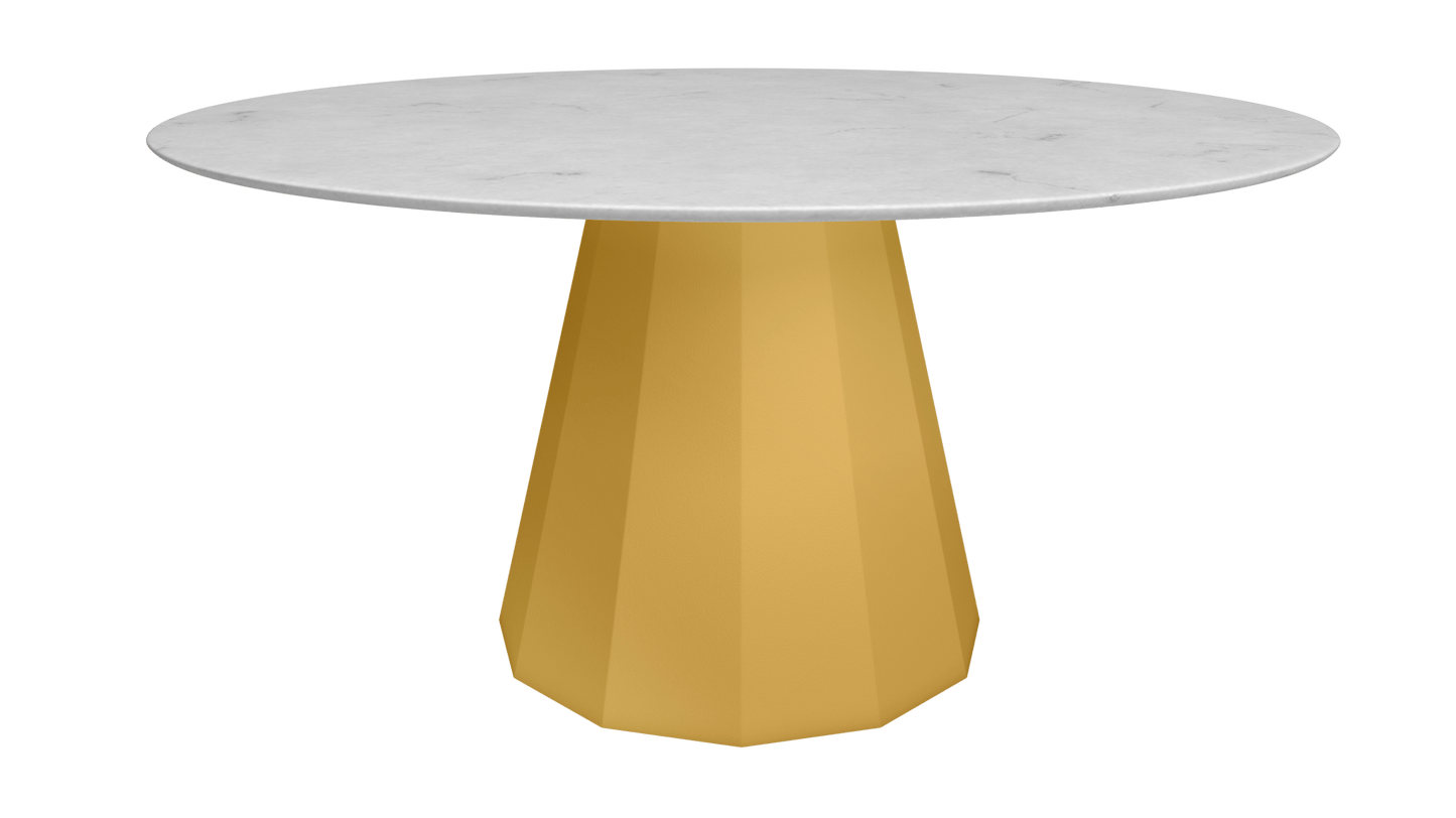 Table ronde en marbre avec pied conique en métal Ø150cm Ankara - MATIÈRE GRISE - La Maison MilanaiseANKARARONDE150CARRARELaiton 230