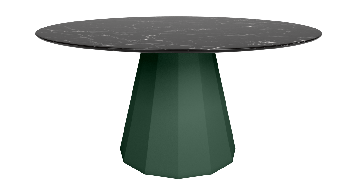 Table ronde en marbre avec pied conique en métal Ø150cm Ankara - MATIÈRE GRISE - La Maison MilanaiseANKARARONDE150METALMARQUINAOlive 121