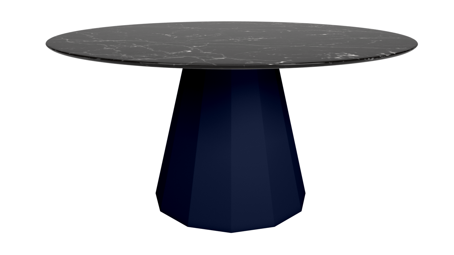 Table ronde en marbre avec pied conique en métal Ø150cm Ankara - MATIÈRE GRISE - La Maison MilanaiseANKARARONDE150METALMARQUINANuit 114