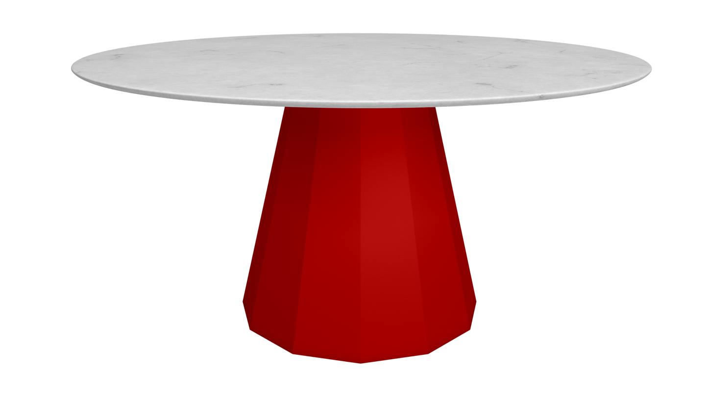 Table ronde en marbre avec pied conique en métal Ø150cm Ankara - MATIÈRE GRISE - La Maison MilanaiseANKARARONDE150CARRAREVermillon 012