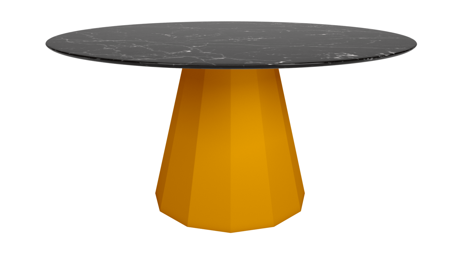 Table ronde en marbre avec pied conique en métal Ø150cm Ankara - MATIÈRE GRISE - La Maison MilanaiseANKARARONDE150METALMARQUINASafran 131