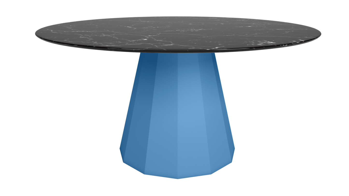 Table ronde en marbre avec pied conique en métal Ø150cm Ankara - MATIÈRE GRISE - La Maison MilanaiseANKARARONDE150METALMARQUINAAzur 111