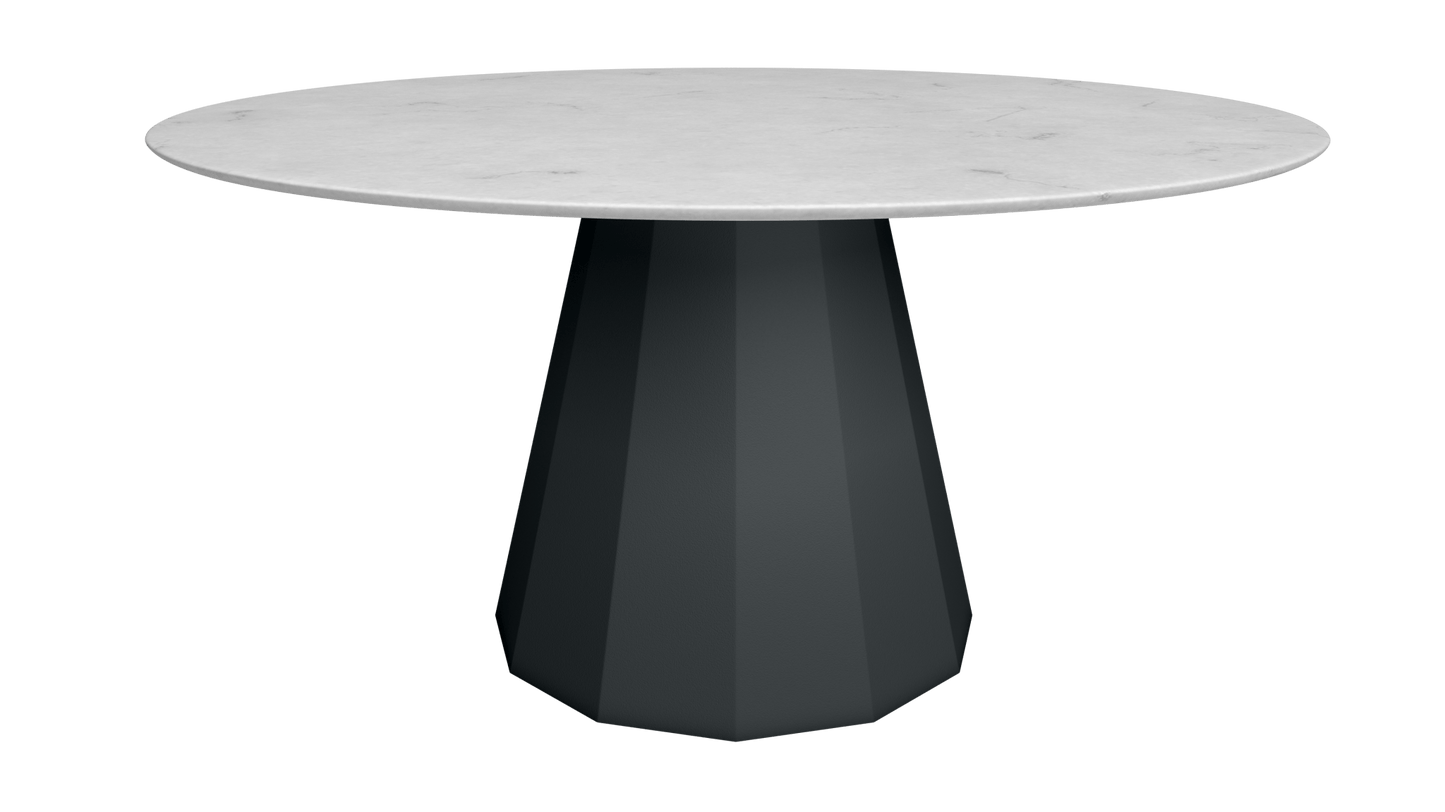 Table ronde en marbre avec pied conique en métal Ø150cm Ankara - MATIÈRE GRISE - La Maison MilanaiseANKARARONDE150CARRAREAnthracite 222
