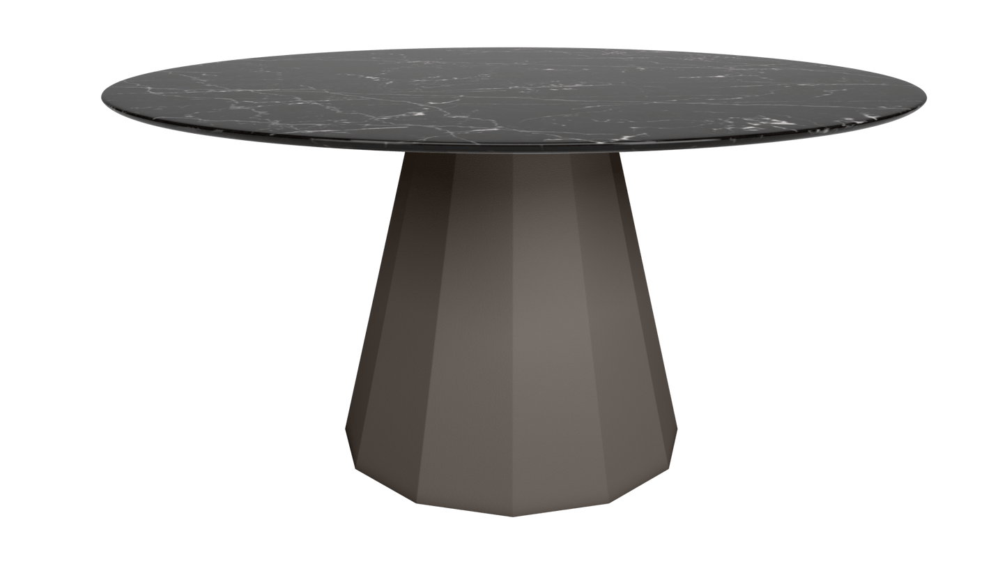 Table ronde en marbre avec pied conique en métal Ø150cm Ankara - MATIÈRE GRISE - La Maison MilanaiseANKARARONDE150METALMARQUINATaupe 192