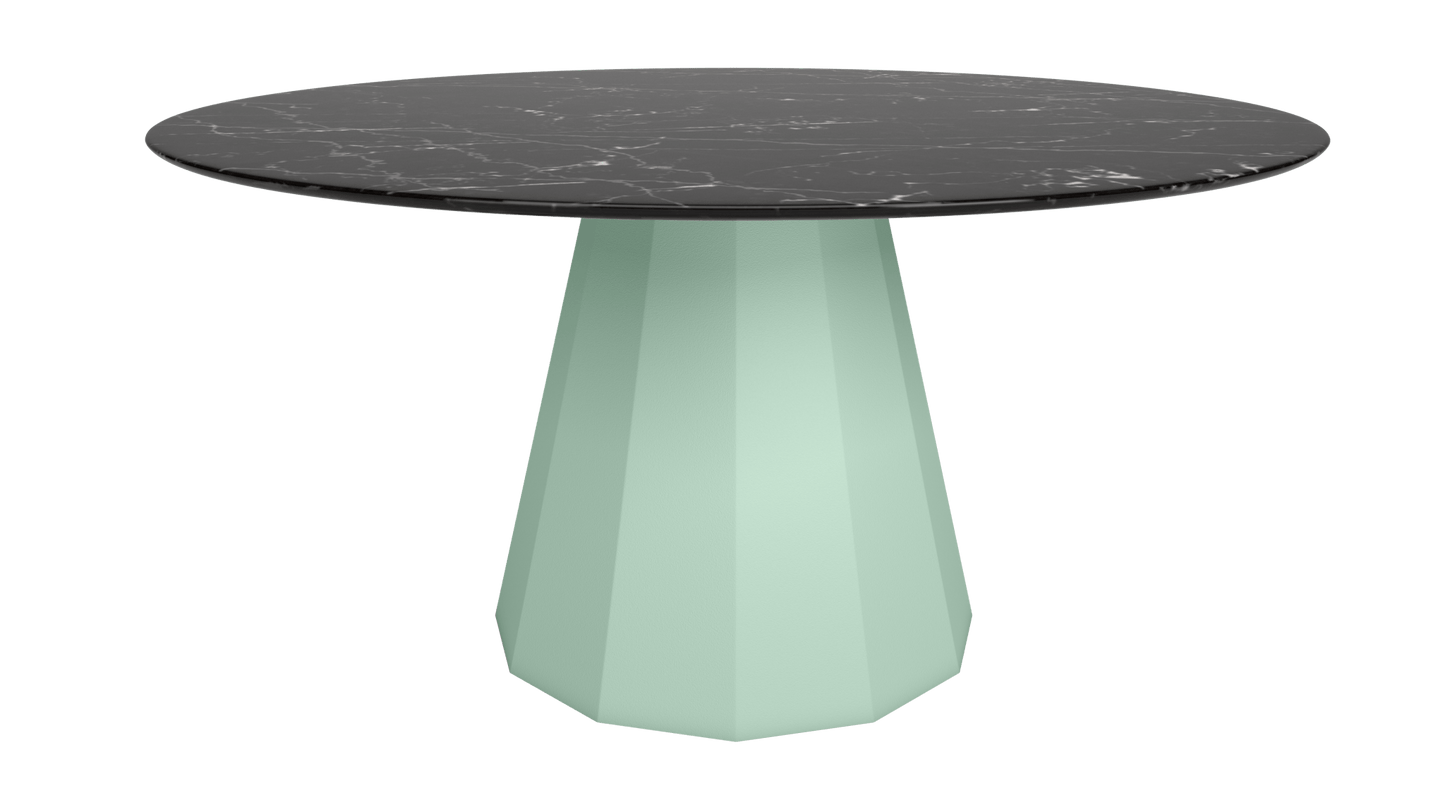 Table ronde en marbre avec pied conique en métal Ø150cm Ankara - MATIÈRE GRISE - La Maison MilanaiseANKARARONDE150METALMARQUINAVert d'eau 120