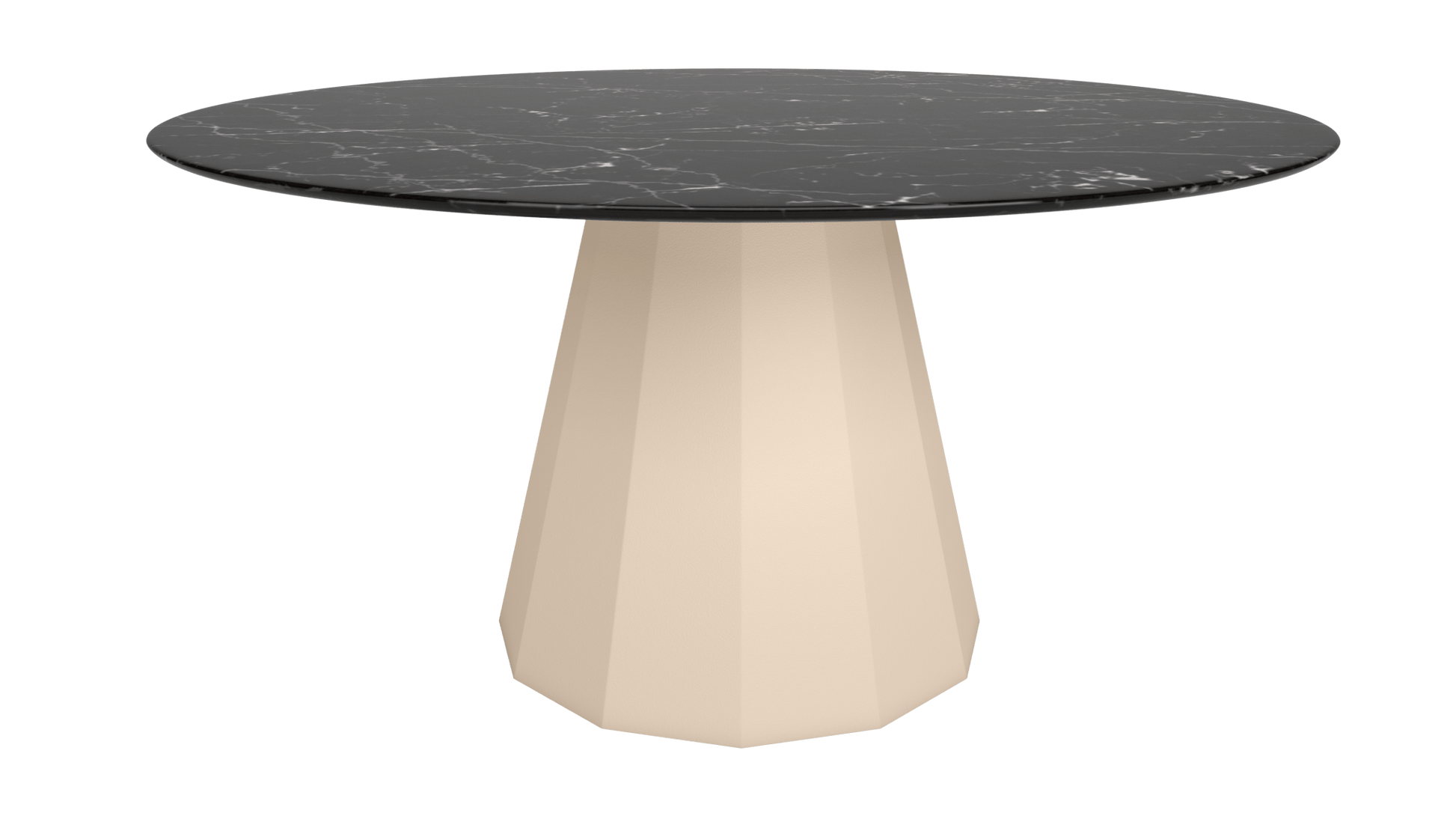 Table ronde en marbre avec pied conique en métal Ø150cm Ankara - MATIÈRE GRISE - La Maison MilanaiseANKARARONDE150METALMARQUINAEggshell 161
