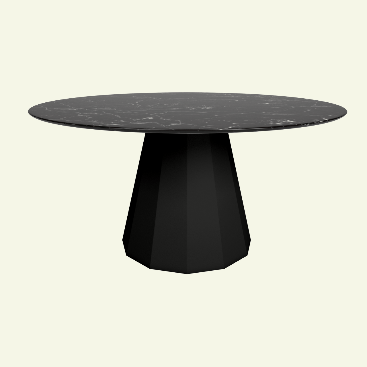 Table ronde en marbre avec pied conique en métal Ø150cm Ankara - MATIÈRE GRISE - La Maison MilanaiseANKARARONDE150METALMARQUINAEggshell 161
