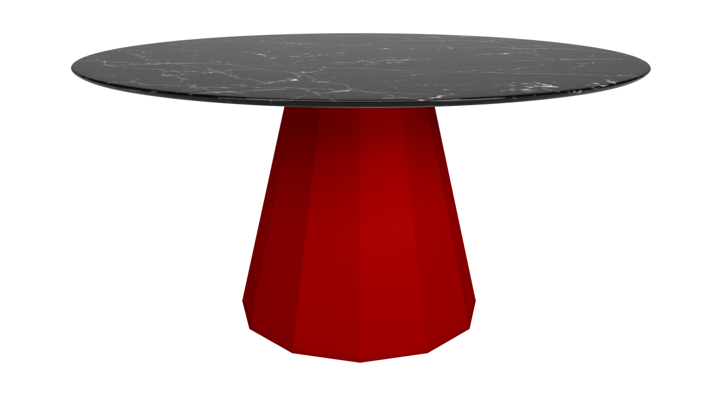 Table ronde en marbre avec pied conique en métal Ø150cm Ankara - MATIÈRE GRISE - La Maison MilanaiseANKARARONDE150METALMARQUINAVermillon 012