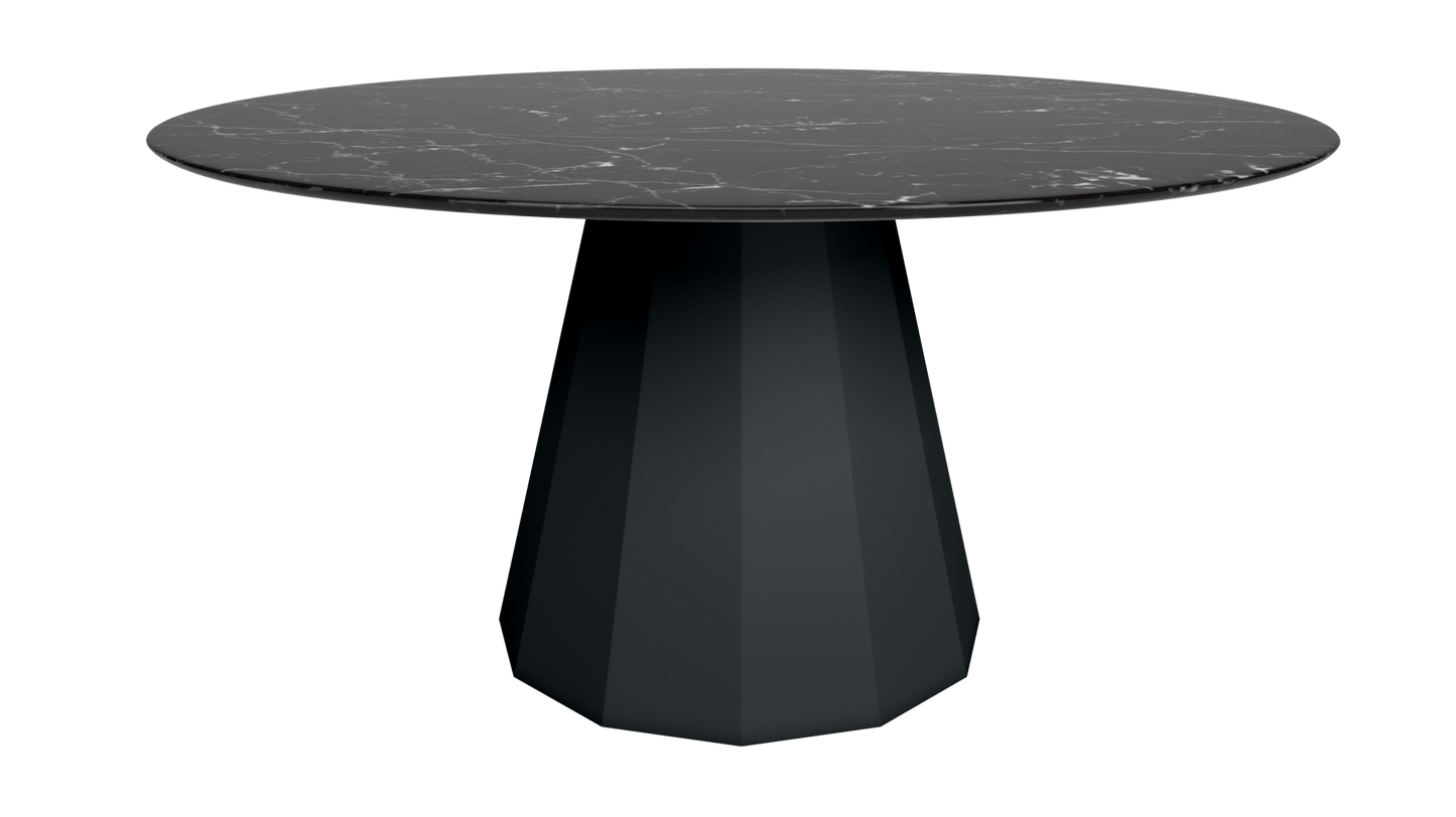 Table ronde en marbre avec pied conique en métal Ø150cm Ankara - MATIÈRE GRISE - La Maison MilanaiseANKARARONDE150METALMARQUINAAnthracite 222