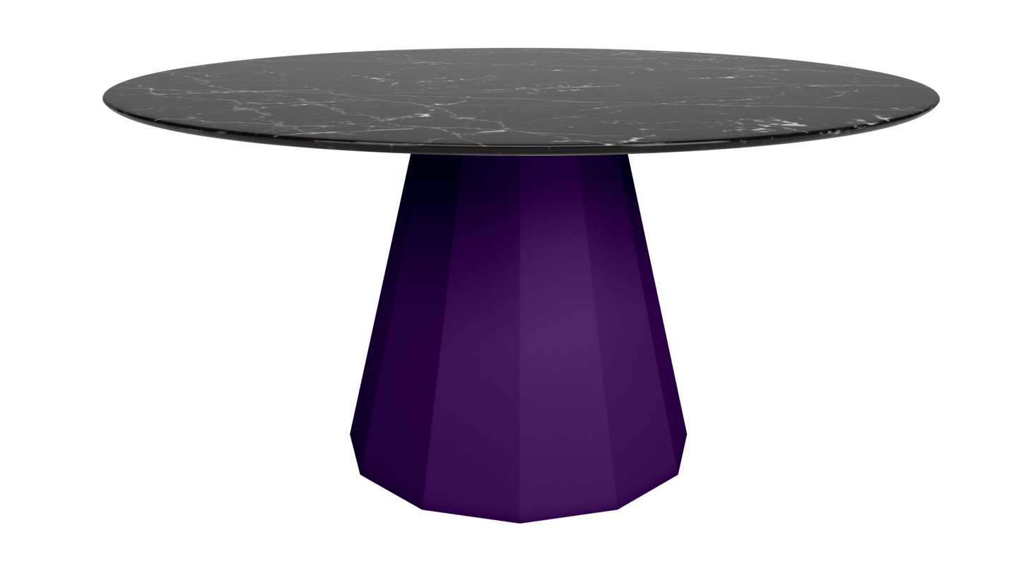 Table ronde en marbre avec pied conique en métal Ø150cm Ankara - MATIÈRE GRISE - La Maison MilanaiseANKARARONDE150METALMARQUINAUltra Violet 172
