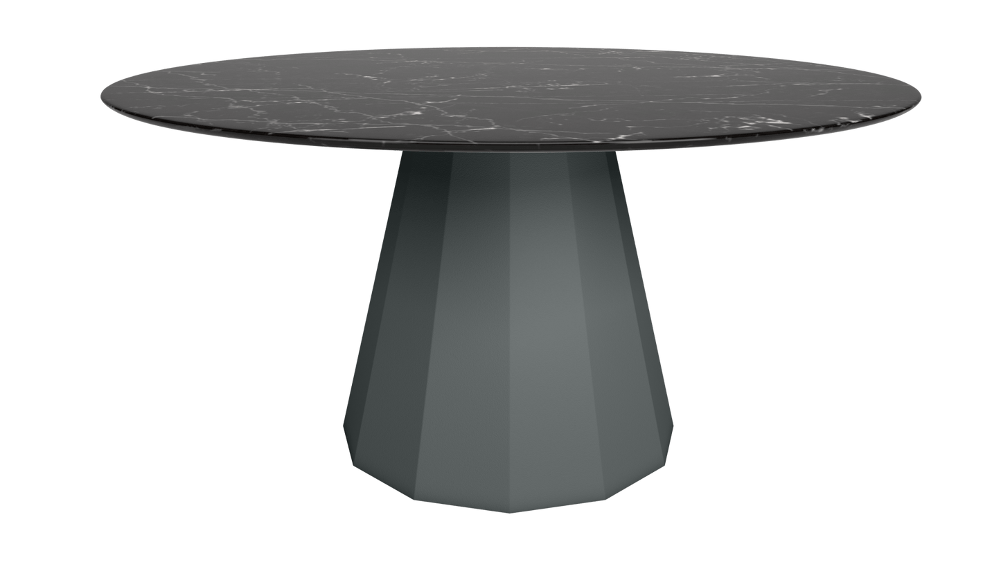 Table ronde en marbre avec pied conique en métal Ø150cm Ankara - MATIÈRE GRISE - La Maison MilanaiseANKARARONDE150METALMARQUINAOrage 221