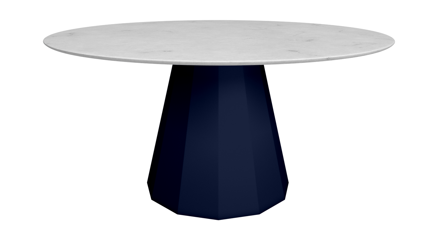 Table ronde en marbre avec pied conique en métal Ø150cm Ankara - MATIÈRE GRISE - La Maison MilanaiseANKARARONDE150CARRARENuit 114