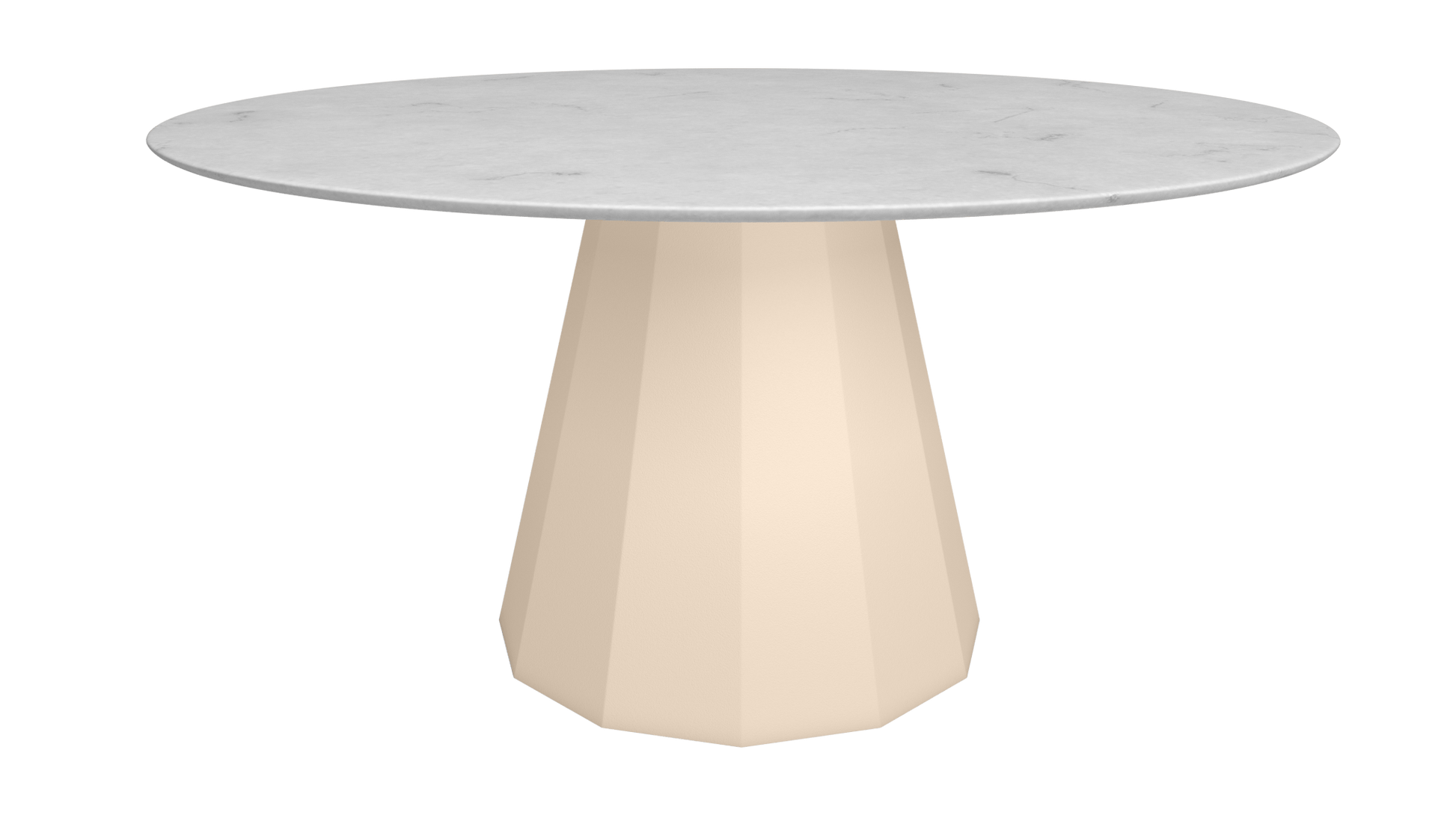 Table ronde en marbre avec pied conique en métal Ø150cm Ankara - MATIÈRE GRISE - La Maison MilanaiseANKARARONDE150CARRAREEggshell 161