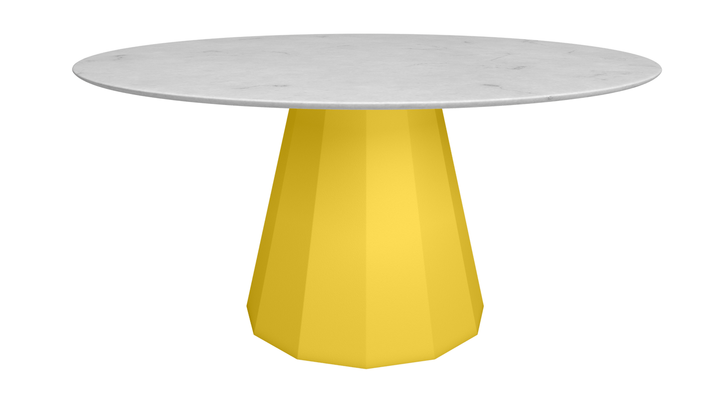 Table ronde en marbre avec pied conique en métal Ø150cm Ankara - MATIÈRE GRISE - La Maison MilanaiseANKARARONDE150CARRAREPoussin 014