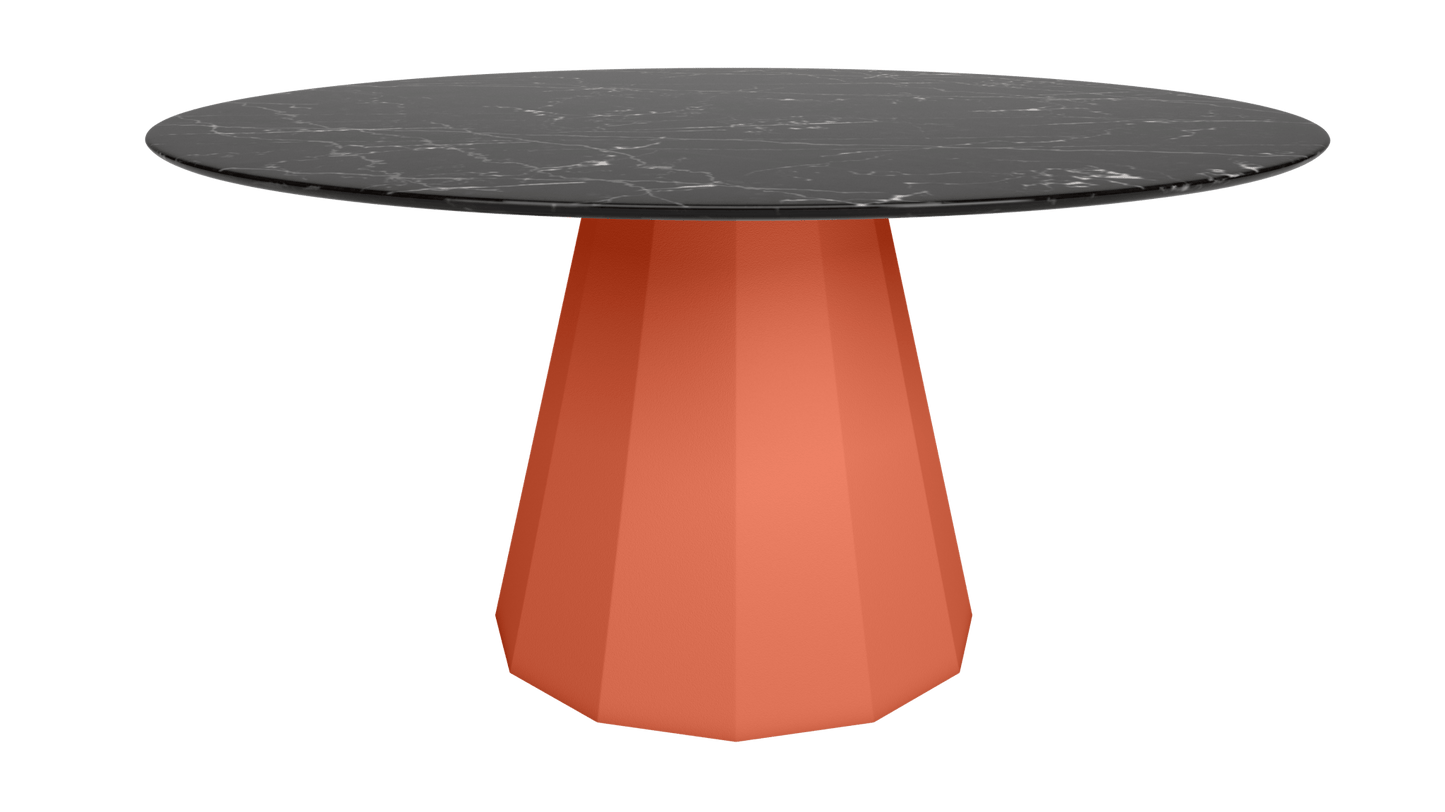 Table ronde en marbre avec pied conique en métal Ø150cm Ankara - MATIÈRE GRISE - La Maison MilanaiseANKARARONDE150METALMARQUINAOrange givré 144