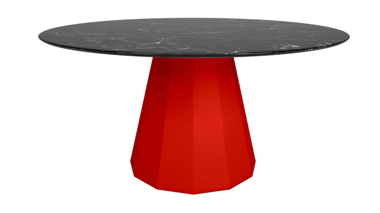 Table ronde en marbre avec pied conique en métal Ø150cm Ankara - MATIÈRE GRISE - La Maison MilanaiseANKARARONDE150METALMARQUINACorail 032