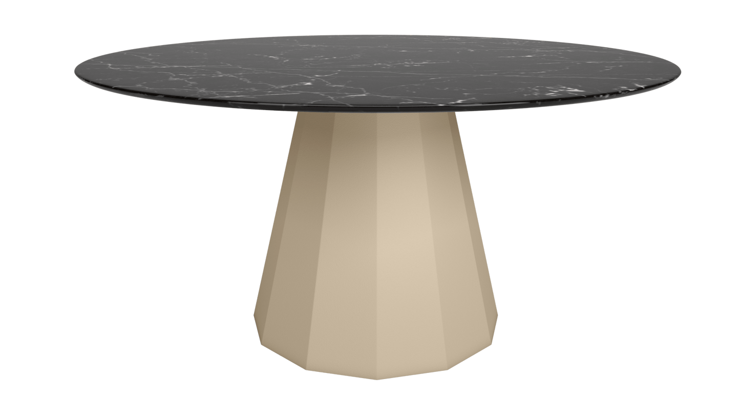 Table ronde en marbre avec pied conique en métal Ø150cm Ankara - MATIÈRE GRISE - La Maison MilanaiseANKARARONDE150METALMARQUINACrème 190