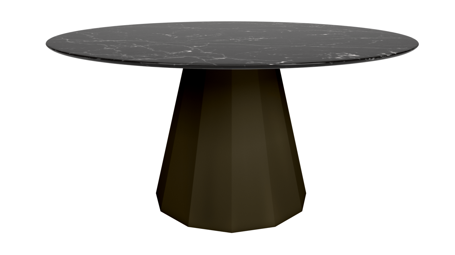 Table ronde en marbre avec pied conique en métal Ø150cm Ankara - MATIÈRE GRISE - La Maison MilanaiseANKARARONDE150METALMARQUINABrut Vernis fumé 241