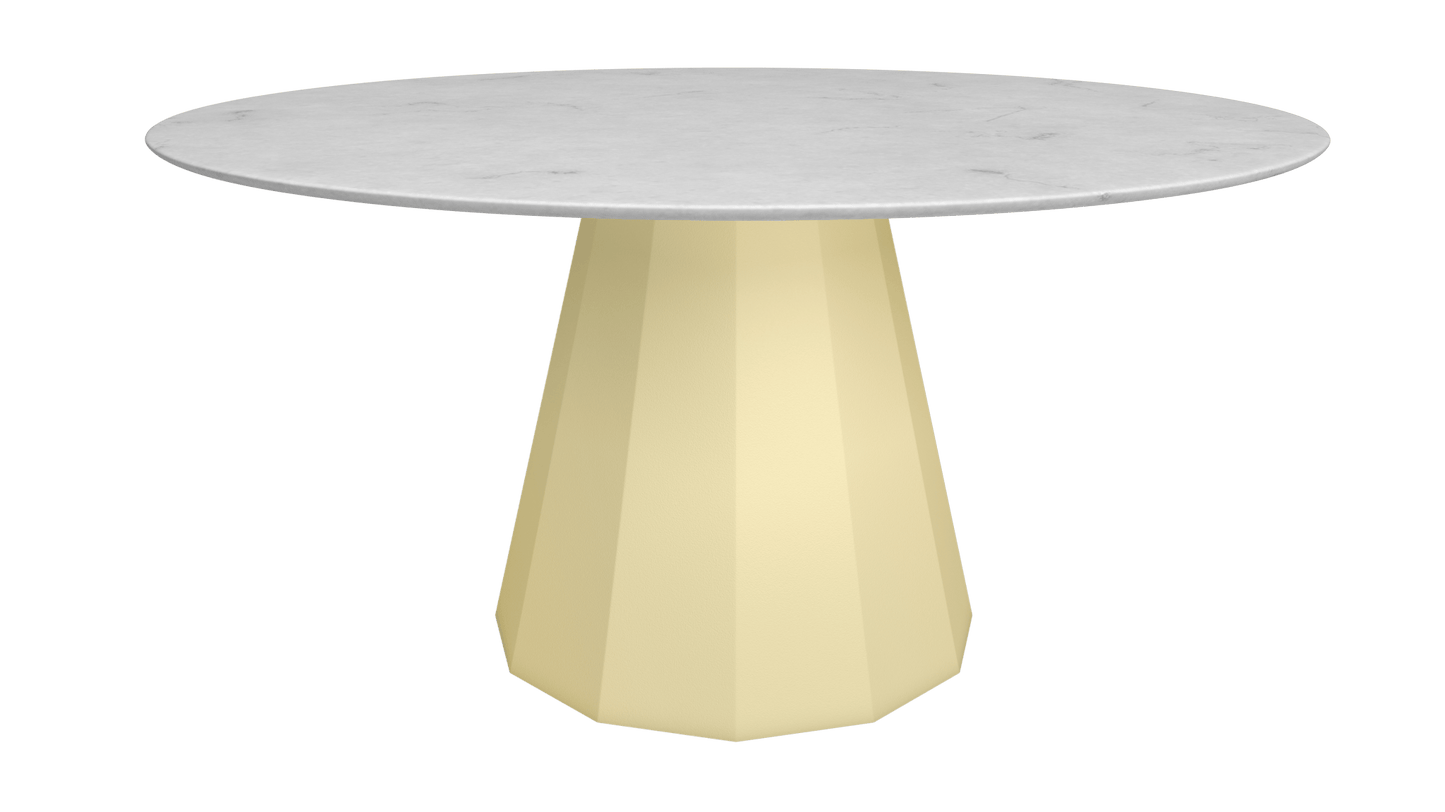 Table ronde en marbre avec pied conique en métal Ø150cm Ankara - MATIÈRE GRISE - La Maison MilanaiseANKARARONDE150CARRAREChampagne 231