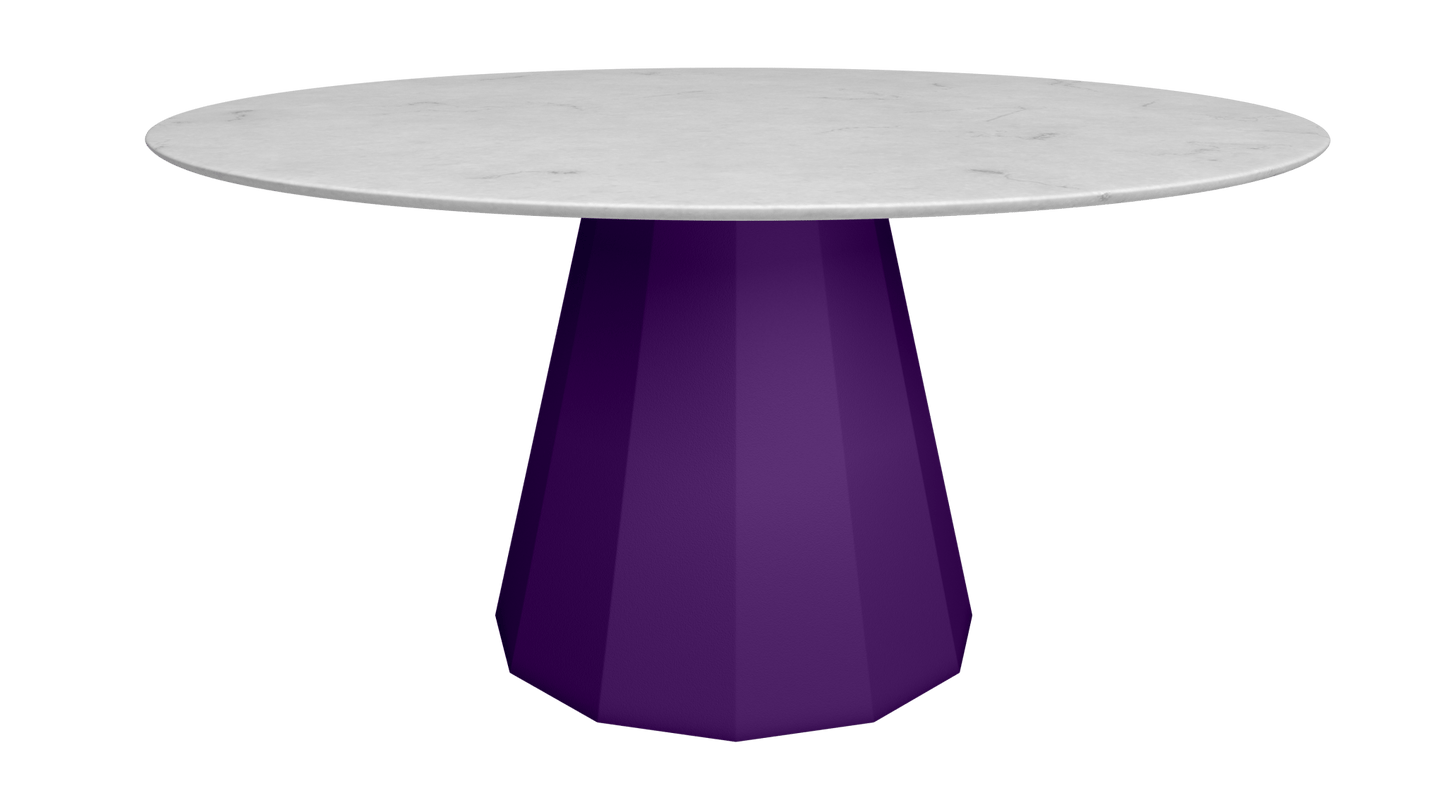 Table ronde en marbre avec pied conique en métal Ø150cm Ankara - MATIÈRE GRISE - La Maison MilanaiseANKARARONDE150CARRAREUltra Violet 172