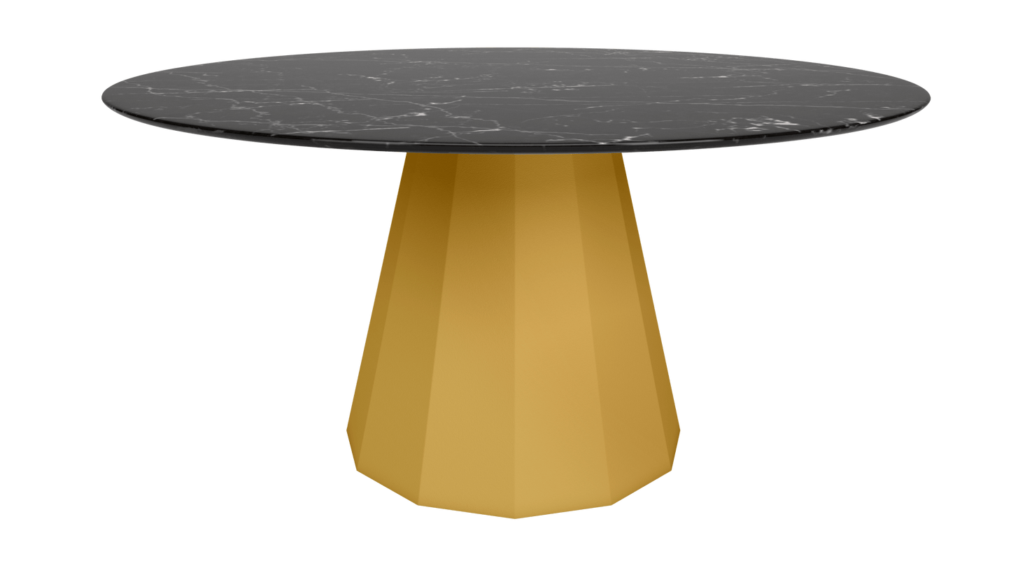 Table ronde en marbre avec pied conique en métal Ø150cm Ankara - MATIÈRE GRISE - La Maison MilanaiseANKARARONDE150METALMARQUINALaiton 230