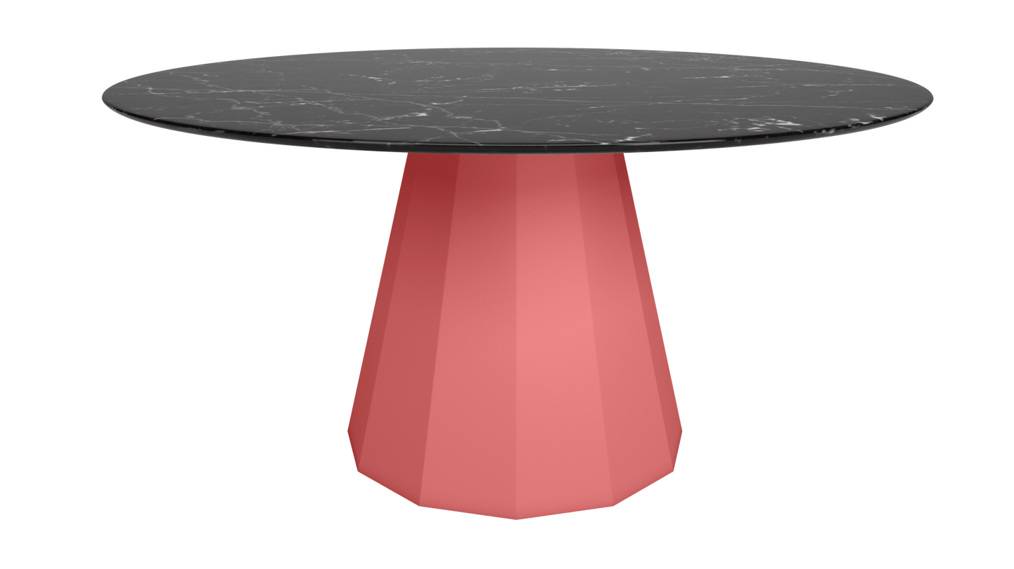 Table ronde en marbre avec pied conique en métal Ø150cm Ankara - MATIÈRE GRISE - La Maison MilanaiseANKARARONDE150METALMARQUINAPink Lady 163