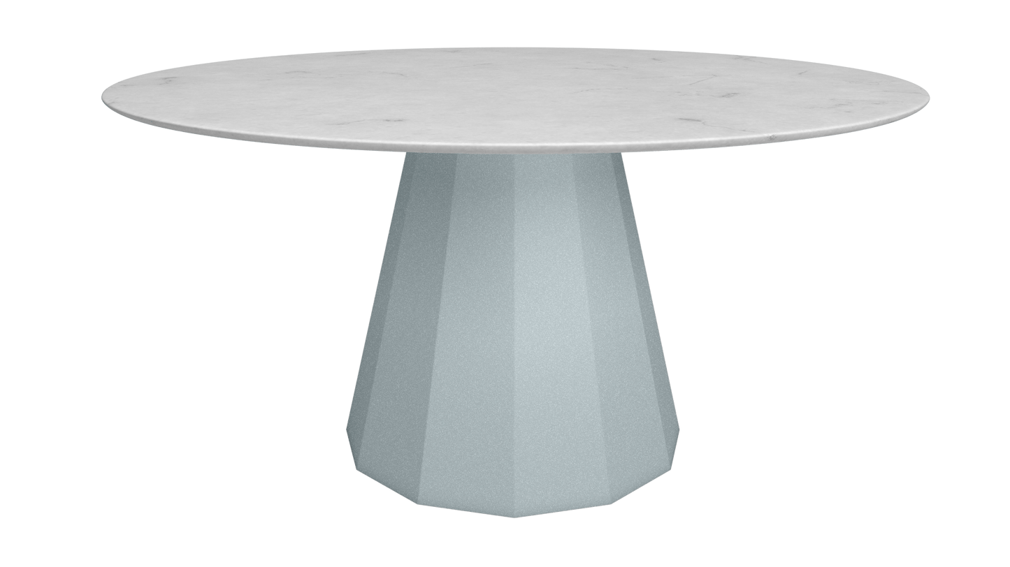 Table ronde en marbre avec pied conique en métal Ø150cm Ankara - MATIÈRE GRISE - La Maison MilanaiseANKARARONDE150CARRARENuage 002