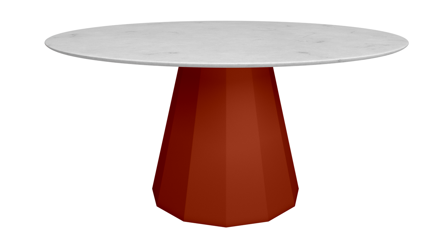 Table ronde en marbre avec pied conique en métal Ø150cm Ankara - MATIÈRE GRISE - La Maison MilanaiseANKARARONDE150CARRARETerracotta 142