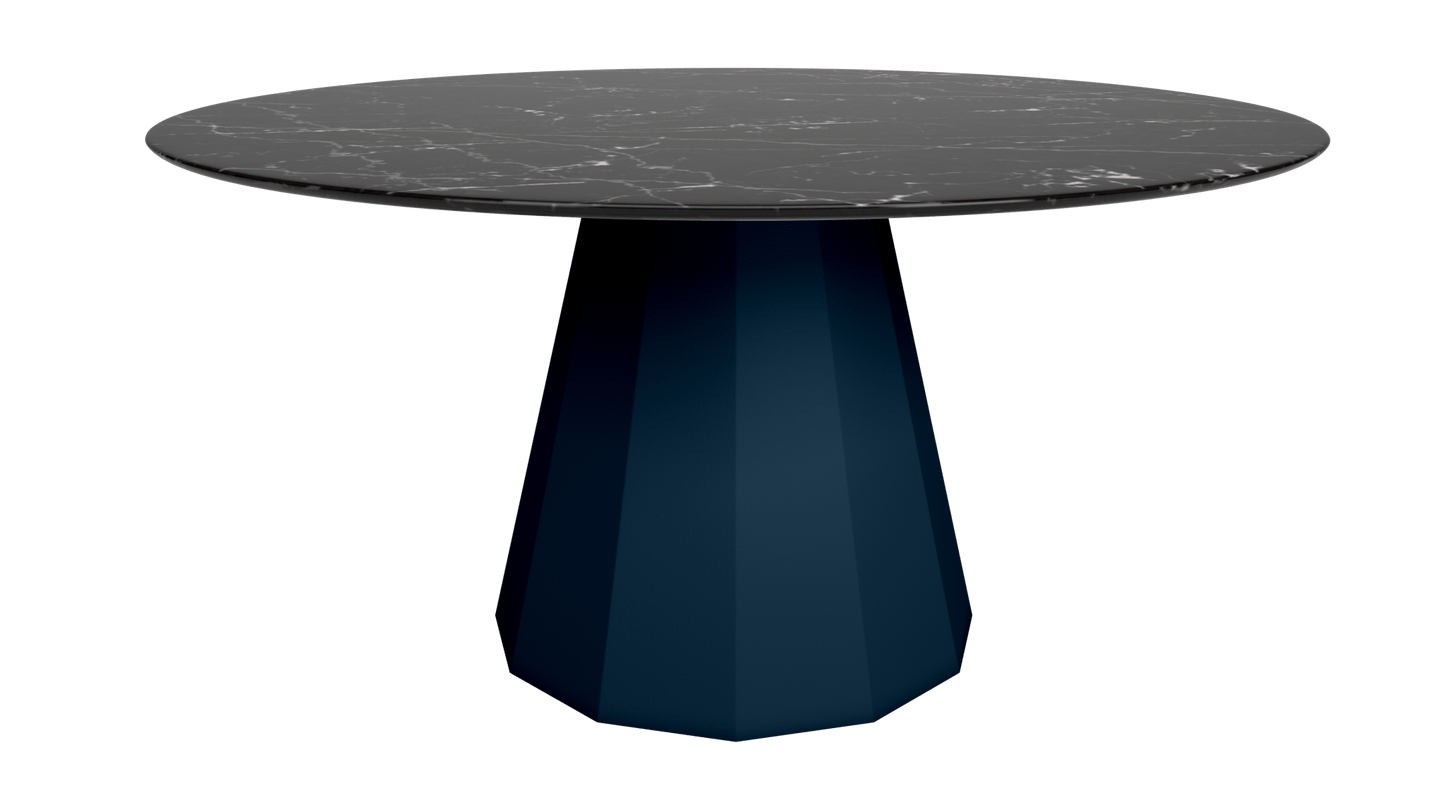 Table ronde en marbre avec pied conique en métal Ø150cm Ankara - MATIÈRE GRISE - La Maison MilanaiseANKARARONDE150METALMARQUINADenim 007