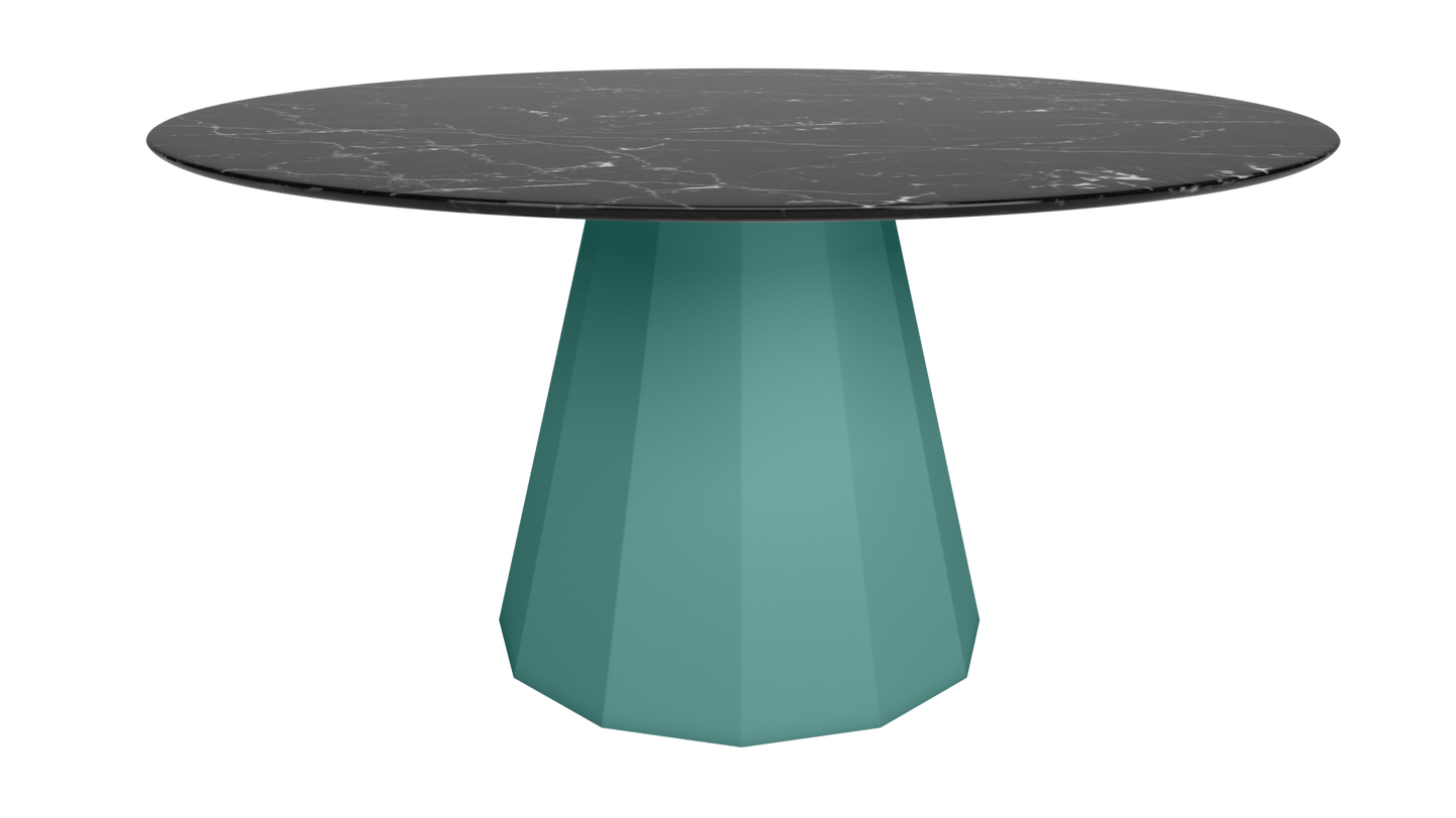 Table ronde en marbre avec pied conique en métal Ø150cm Ankara - MATIÈRE GRISE - La Maison MilanaiseANKARARONDE150METALMARQUINACeladon 006