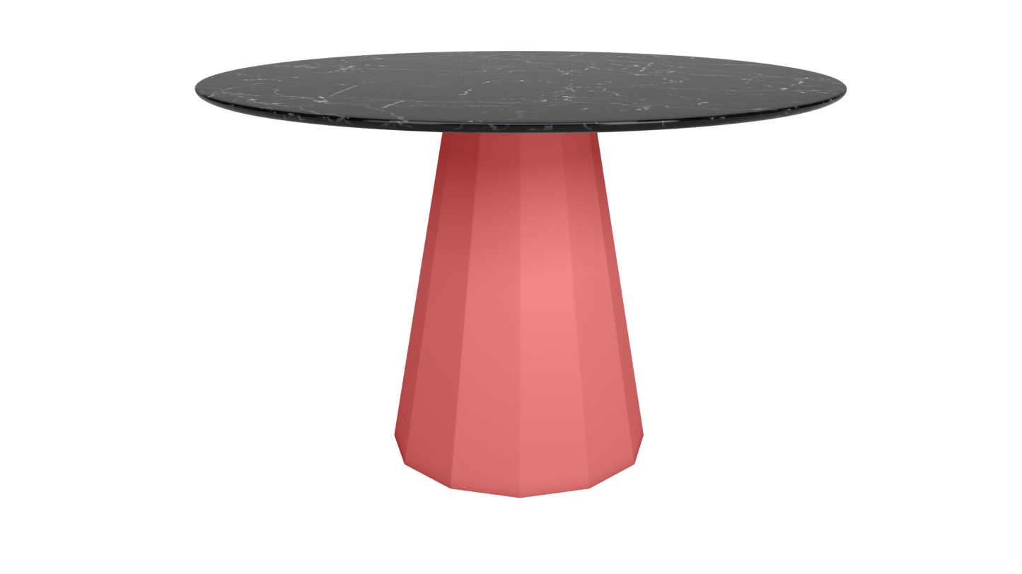 Table ronde en marbre avec pied conique en métal Ø80cm ou Ø120cm Ankara - MATIÈRE GRISE - La Maison MilanaiseANKARARONDEMETALMARQUINAPink Lady 163Ø80cm