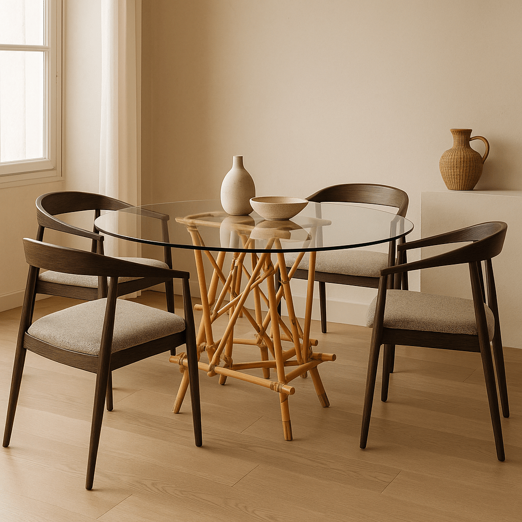 Table ronde en rotin MIKADO – Ø135 cm - KOK MAISON - La Maison Milanaise480