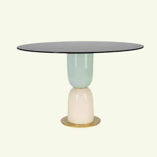 Table ronde en verre et céramique Pins - MARIONI - La Maison MilanaisePINSØ120
