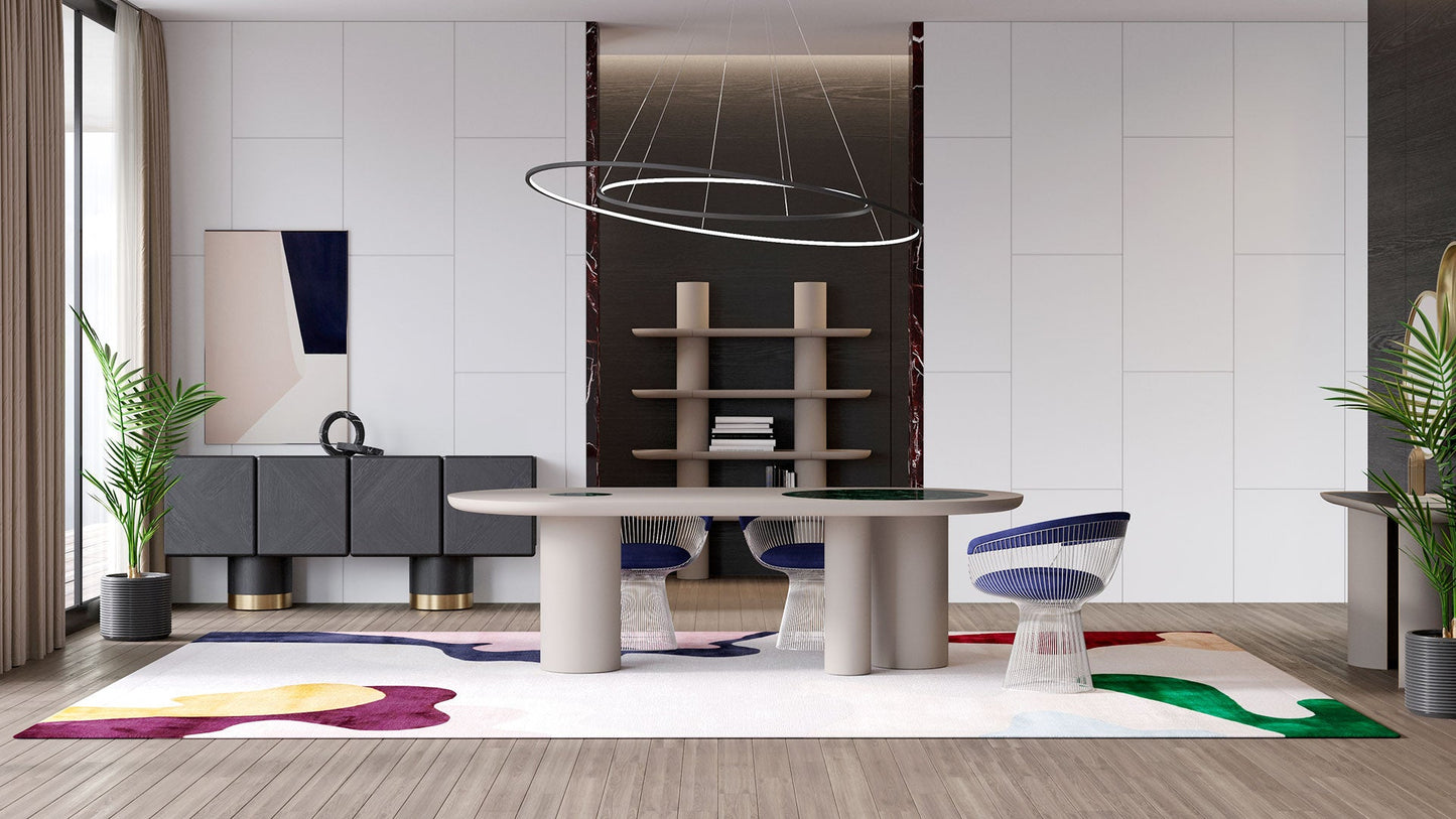 Table ZEUS en noyer Canaletto & marbre vert – Design sculptural d’exception - ULTRA MOBILI - La Maison MilanaiseGRD04