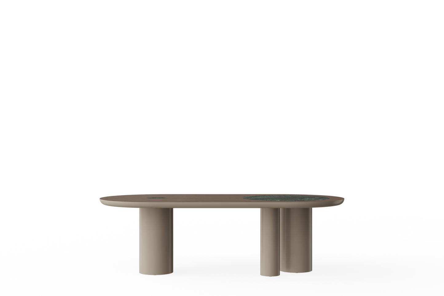 Table ZEUS en noyer Canaletto & marbre vert – Design sculptural d’exception - ULTRA MOBILI - La Maison MilanaiseGRD04