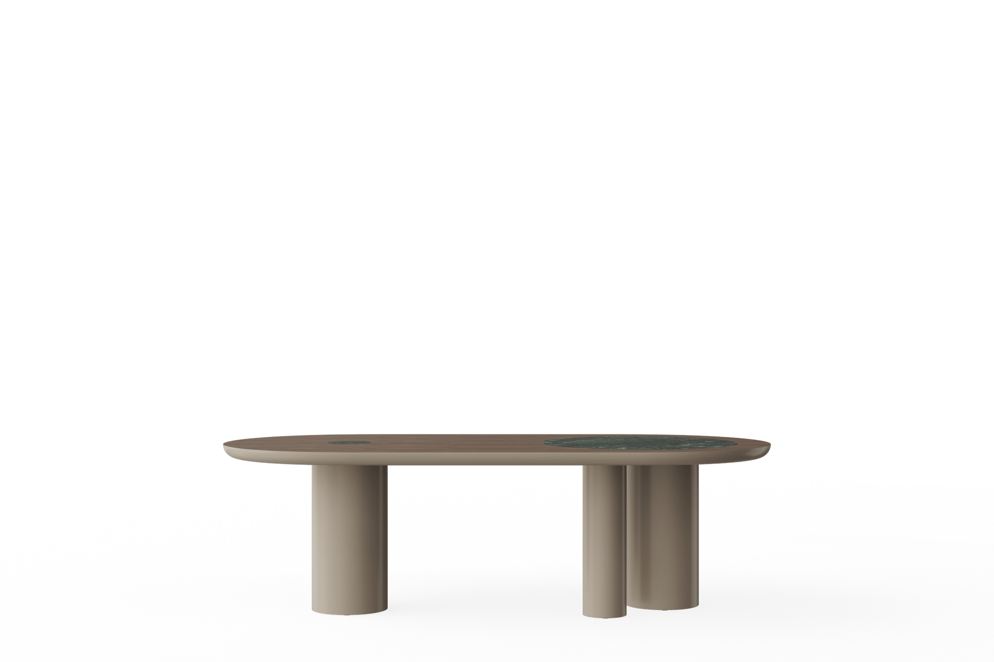 Table ZEUS en noyer Canaletto & marbre vert – Design sculptural d’exception - ULTRA MOBILI - La Maison MilanaiseGRD04