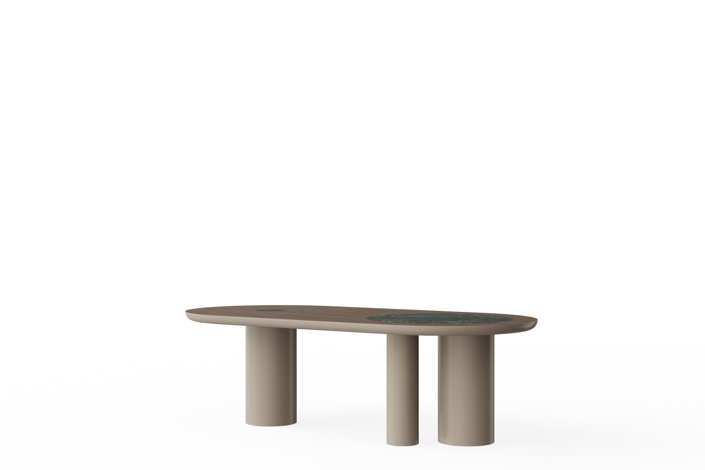 Table ZEUS en noyer Canaletto & marbre vert – Design sculptural d’exception - ULTRA MOBILI - La Maison MilanaiseGRD04