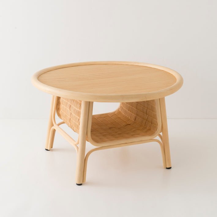 Tables basses CORRIDOR – Orchid Edition x KOK MAISON - La Maison MilanaiseCORRIDOR - 2Ø70cmxH40cm Plateau en rotin