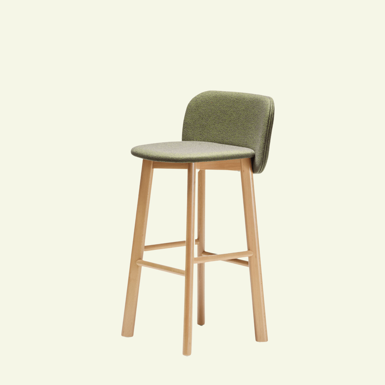 Tabouret en bois et tissus vert Chips S - CHAIRS AND MORE - La Maison MilanaisechipsSSG80BOISVERTGrand Tabouret L54cmxH98cmxP53cm hauteur d'assise 77cm
