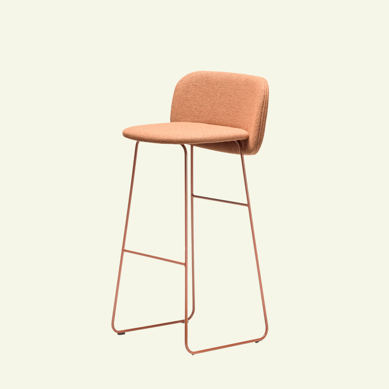 Tabouret en tissus et métal terracotta Chips SL - CHAIRS AND MORE - La Maison MilanaisechipsSLSG65metalterraTabouret L54cmxH87cmxP53cm hauteur d'assise 65cm