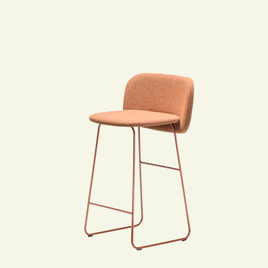 Tabouret en tissus et métal terracotta Chips SL - CHAIRS AND MORE