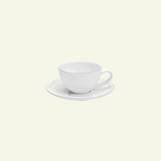 Tasses à café et sous - tasses en grés fin Friso, lot de 6 - COSTA NOVA - La Maison MilanaiseFICSO2FRISOBBlanc
