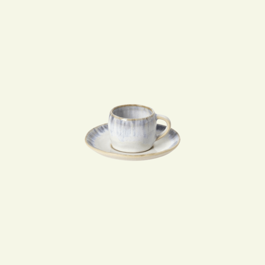 Tasses et sous - tasses en grès fin Brisa, lot de 6 - COSTA NOVA - La Maison MilanaiseLNCS02Bleu6 Tasses à café 8.1x6.3xH4.8 cm Ø12.5cm 0.07LBleu