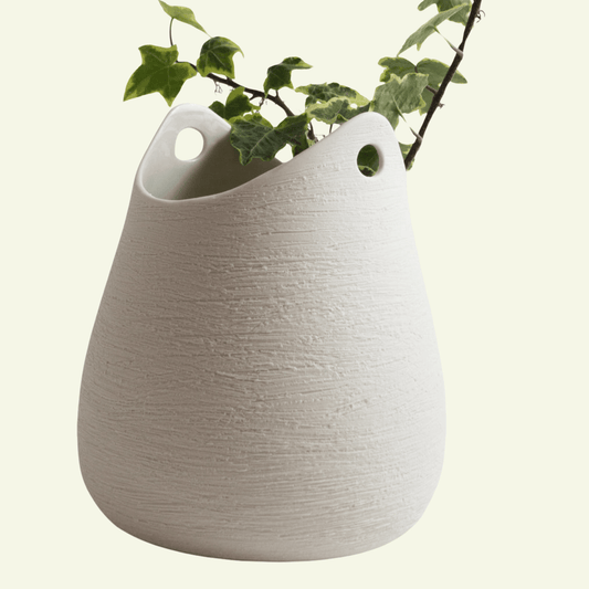 Vase en porcelaine blanche griffée - L'ATELIER BERANGERE CERAMIQUE - La Maison MilanaiseBN173