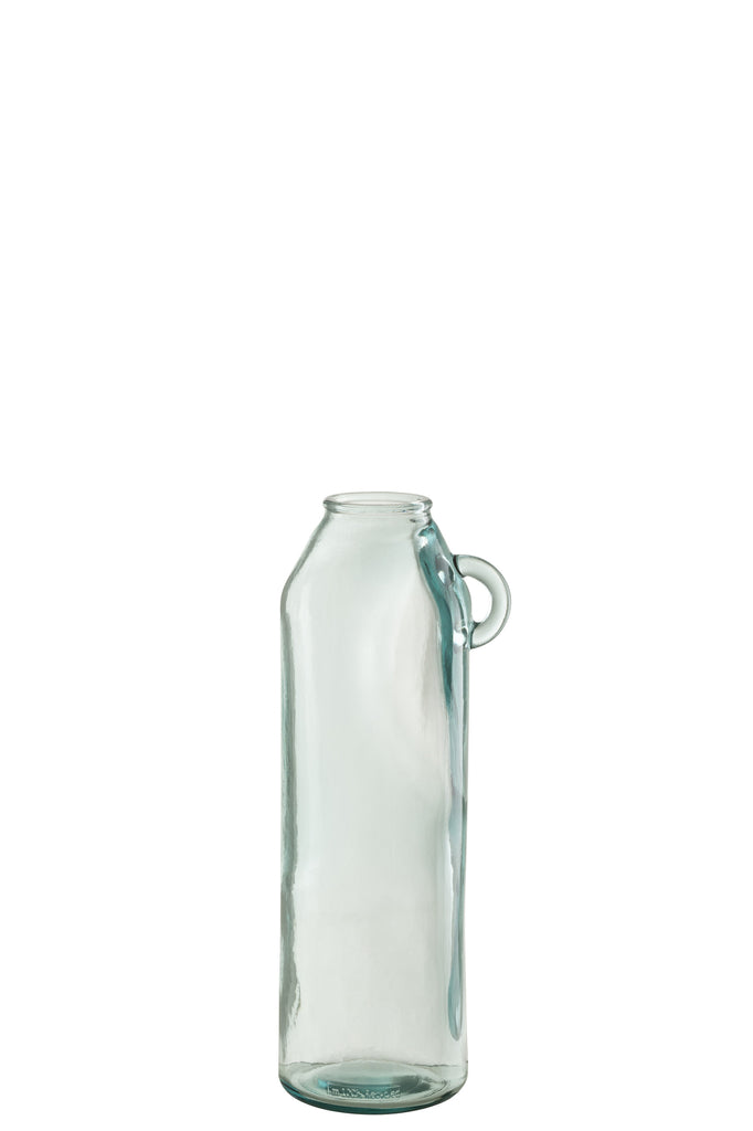 Grand vase avec anse en verre recyclé J-Line