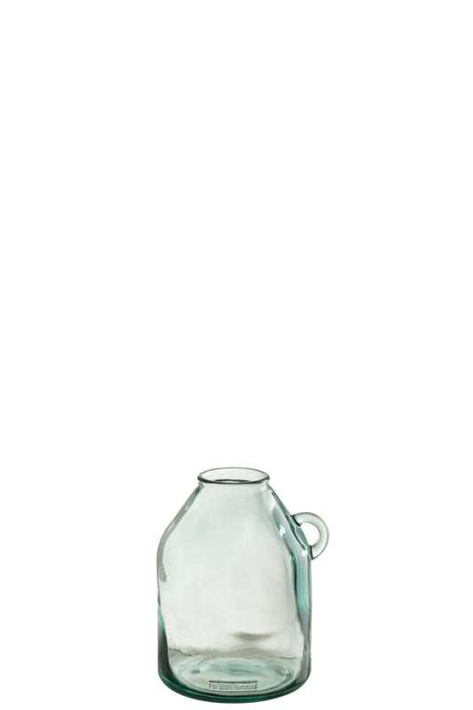 Vase avec poignée en verre recyclé J-Line